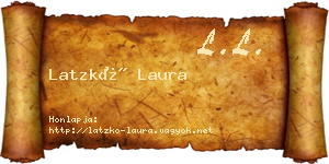 Latzkó Laura névjegykártya